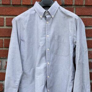 Uniqlo Men’s Button-Down Oxford Shirt – Light Gray (Size S)